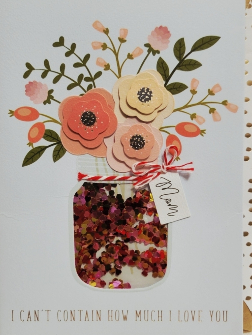 ⚘️Mother's Day Floral 💕 Mason Jar Shaker Greeting Card 4/$25